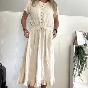 White midi dress
